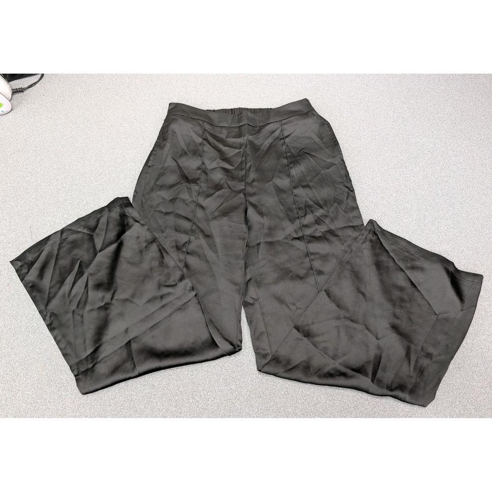 Sincerely Jules Women's Large Black Satin Polyester Spandex Pants Workwear